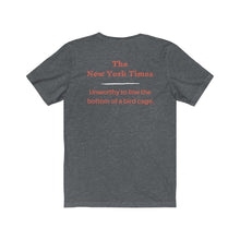 Load image into Gallery viewer, Politics. Media. New York Times. "NYT, Unworthy of lining a bird cage." Unisex Jersey Short Sleeve Tee - GRW Designs