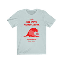 Load image into Gallery viewer, SPECIAL. NAME-SAKE Design 1. GRW = Go Red Wave! Unisex Jersey Short Sleeve Tee