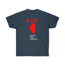 Load image into Gallery viewer, Illinois - R.E.D. = Remove Every Democrat - Unisex Ultra Cotton Tee