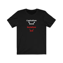 Load image into Gallery viewer, "Capitalism Good. Socialism Evil." Unisex Jersey Short Sleeve Tee