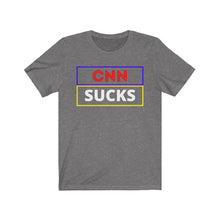 Load image into Gallery viewer, The Media. CNN. Politics. " CNN Sucks." Unisex Jersey Short Sleeve Tee - GRW Designs