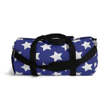 Load image into Gallery viewer, "White Stars, Blue Field. Patriotic." Duffel Bag