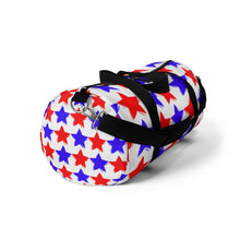 Load image into Gallery viewer, "Red and Blue Stars. Patriotic." Duffel Bag