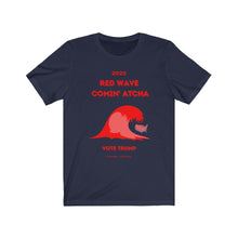 Load image into Gallery viewer, SPECIAL. NAME-SAKE Design 1. GRW = Go Red Wave! Unisex Jersey Short Sleeve Tee