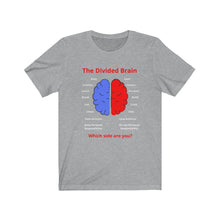 Load image into Gallery viewer, "The Divided Brain 3." Unisex Jersey Short Sleeve Tee