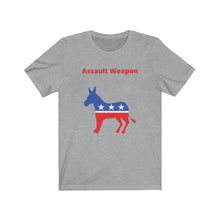 Load image into Gallery viewer, Democratic Party. "Assault Weapon." Unisex Jersey Short Sleeve Tee