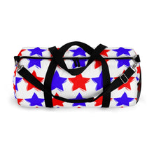 Load image into Gallery viewer, "Red and Blue Stars. Patriotic." Duffel Bag