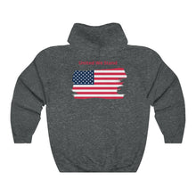 Load image into Gallery viewer, United We Stand. Tattered Flag. Unisex Heavy Blend™ Hooded Sweatshirt
