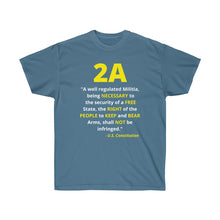Load image into Gallery viewer, 2A - 2nd Amendment: U.S. Constitution Quote - Unisex Ultra Cotton Tee