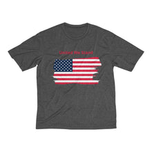 Load image into Gallery viewer, "United We Stand" Tattered Flag Men's Heather Dri-Fit Tee