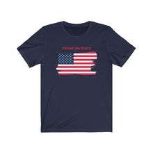 Load image into Gallery viewer, "United We Stand" Tattered Flag Unisex Jersey Short Sleeve Tee