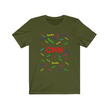 Load image into Gallery viewer, Media. Politics. "CNN Sucks."Unisex Jersey Short Sleeve Tee - GRW Designs