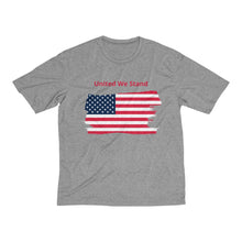 Load image into Gallery viewer, "United We Stand" Tattered Flag Men's Heather Dri-Fit Tee