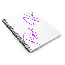 Load image into Gallery viewer, Reject Hate. Purple. Spiral Notebook - Ruled Line