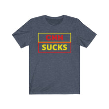 Load image into Gallery viewer, The Press. Politics. Media. "CNN Sucks." Unisex Jersey Short Sleeve Tee - GRW Designs