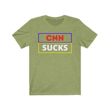 Load image into Gallery viewer, The Media. CNN. Politics. " CNN Sucks." Unisex Jersey Short Sleeve Tee - GRW Designs