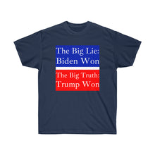 Load image into Gallery viewer, The Big Lie: Biden Won. - Unisex Ultra Cotton Tee