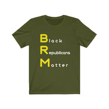 Load image into Gallery viewer, BLM. "Black Republicans Matter." Unisex Jersey Short Sleeve Tee