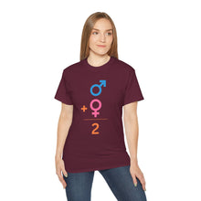 Load image into Gallery viewer, Male + Female = 2.  Unisex Ultra Cotton Tee
