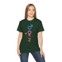 Load image into Gallery viewer, Male + Female = 2.  Unisex Ultra Cotton Tee
