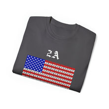 Load image into Gallery viewer, 2A.  Pistol Stripes flag. Tyranny is the Question. Unisex Ultra Cotton Tee
