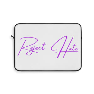 Reject Hate. Purple. Laptop Sleeve