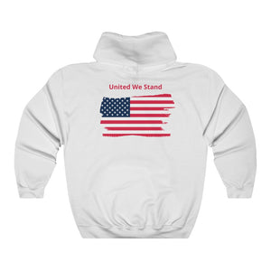 United We Stand. Tattered Flag.  Unisex Heavy Blend™ Hooded Sweatshirt