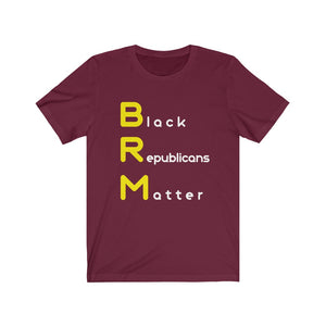 BLM.  "Black Republicans Matter."  Unisex Jersey Short Sleeve Tee
