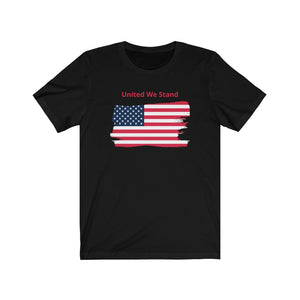 "United We Stand" Tattered Flag Unisex Jersey Short Sleeve Tee