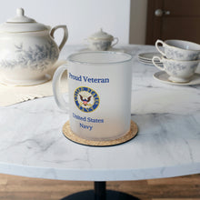 Load image into Gallery viewer, Proud Veteran - U.S. Navy - Frosted Glass Mug
