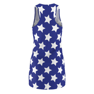 Stars Dress.  Women's Cut & Sew Racerback Dress