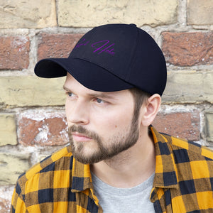 Reject Hate. Purple. Unisex Twill Hat