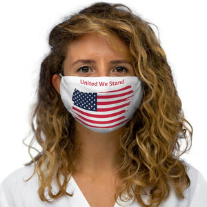 "United We Stand" Tattered Flag Snug-Fit Polyester Face Mask