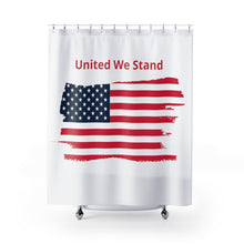 Load image into Gallery viewer, &quot;United We Stand&quot; Tattered Flag Shower Curtain
