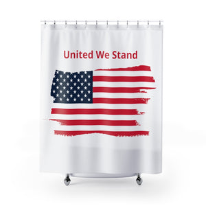 "United We Stand" Tattered Flag Shower Curtain