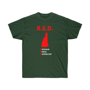 New Hampshire - R.E.D. = Remove Every Democrat - Unisex Ultra Cotton Tee