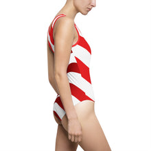 Load image into Gallery viewer, &quot;Red and White Stripes. Patriotic.&quot; Women&#39;s Classic One-Piece Swimsuit
