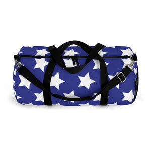 "White Stars, Blue Field. Patriotic."  Duffel Bag