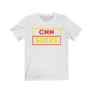 The Press. Politics. Media. "CNN Sucks."  Unisex Jersey Short Sleeve Tee - GRW Designs