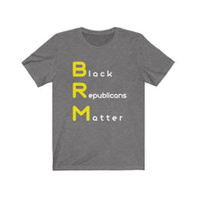 Load image into Gallery viewer, BLM.  &quot;Black Republicans Matter.&quot;  Unisex Jersey Short Sleeve Tee
