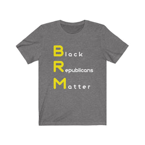 BLM.  "Black Republicans Matter."  Unisex Jersey Short Sleeve Tee