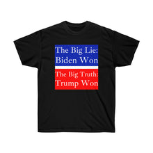 Load image into Gallery viewer, The Big Lie: Biden Won. - Unisex Ultra Cotton Tee
