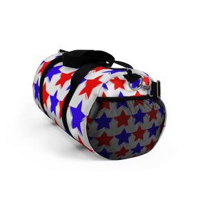 "Red and Blue Stars. Patriotic."  Duffel Bag