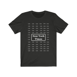 Media. Lies. New York Times.  Unisex Jersey Short Sleeve Tee - GRW Designs