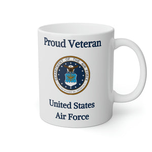Proud Veteran - U.S.A.F. - White Mug, 11oz