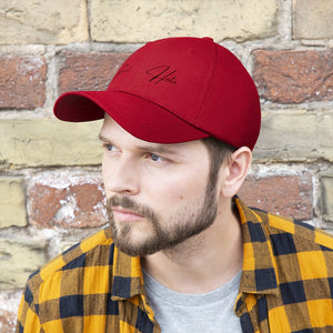 Reject Hate. Black Embroidery.  Unisex Twill Hat