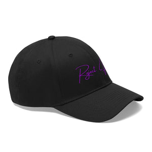 Reject Hate. Purple. Unisex Twill Hat