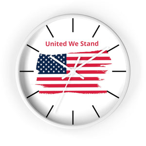 "United We Stand" Tattered Flag Wall clock