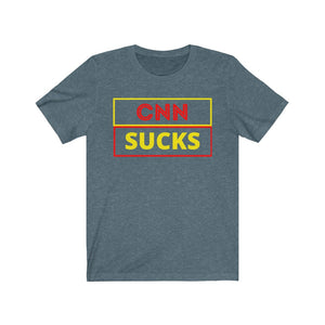 The Press. Politics. Media. "CNN Sucks."  Unisex Jersey Short Sleeve Tee - GRW Designs