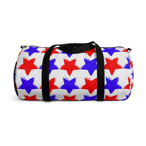 "Red and Blue Stars. Patriotic."  Duffel Bag